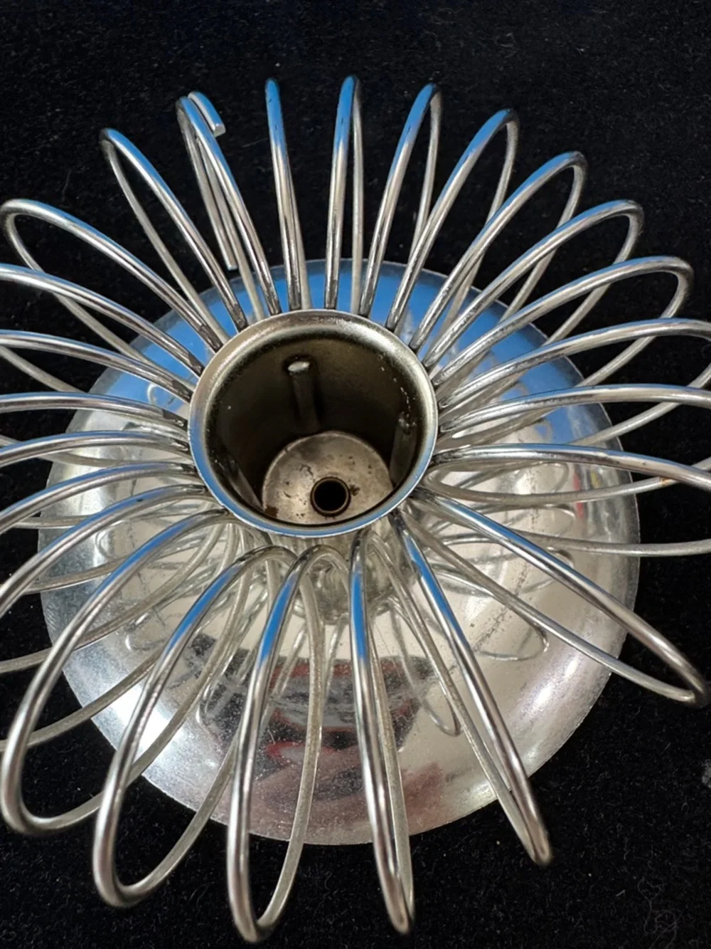 2 Sunburst Spirograph candle holders with mirrored bases